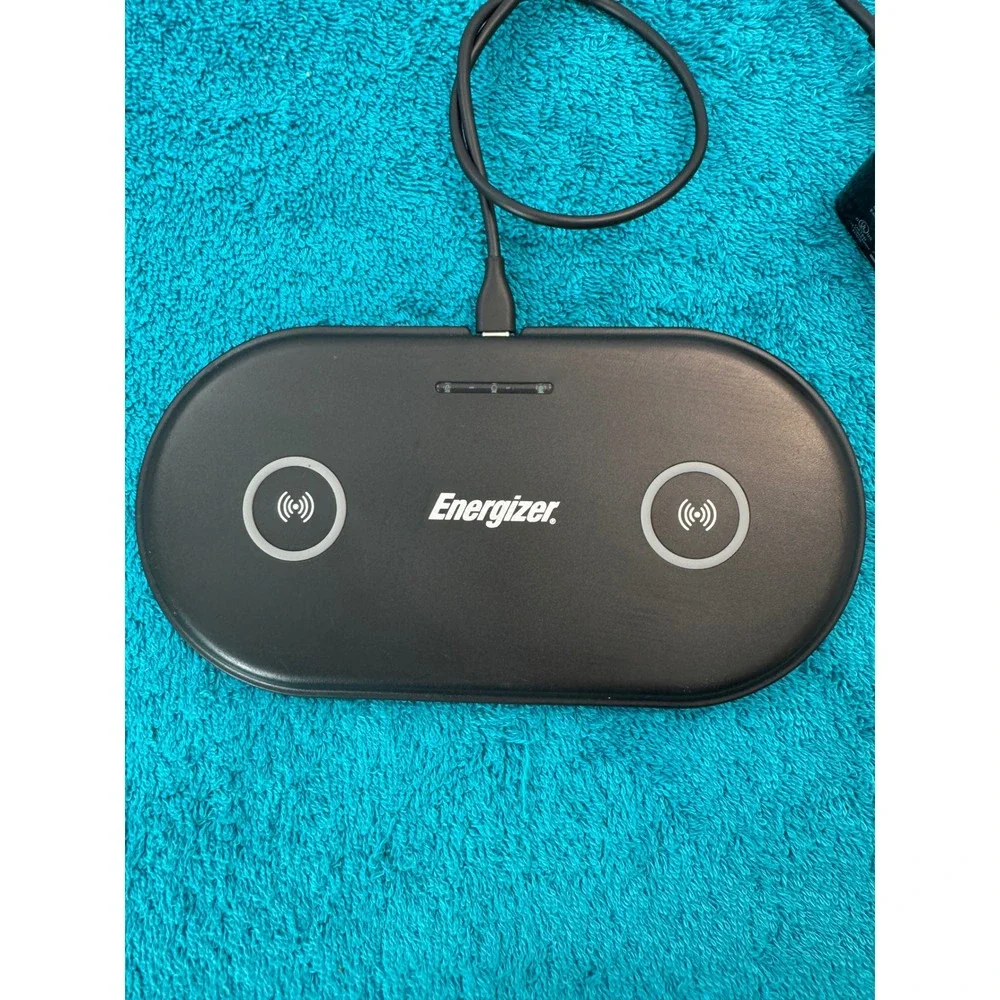 Energizer Dual Wireless Charging Pad 10W Qi Fast Charger Black ENG-UQIPAD04